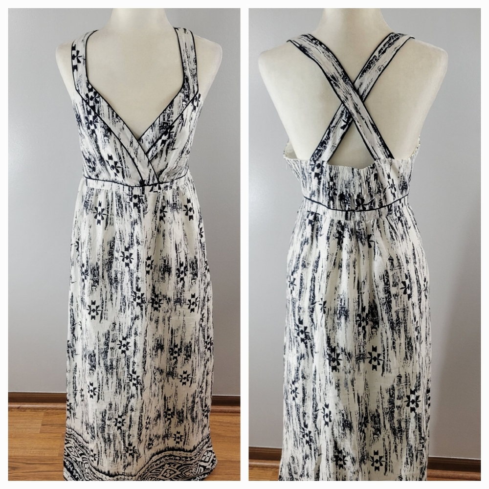 Ann Taylor Factory Black and White Maxi Dress
